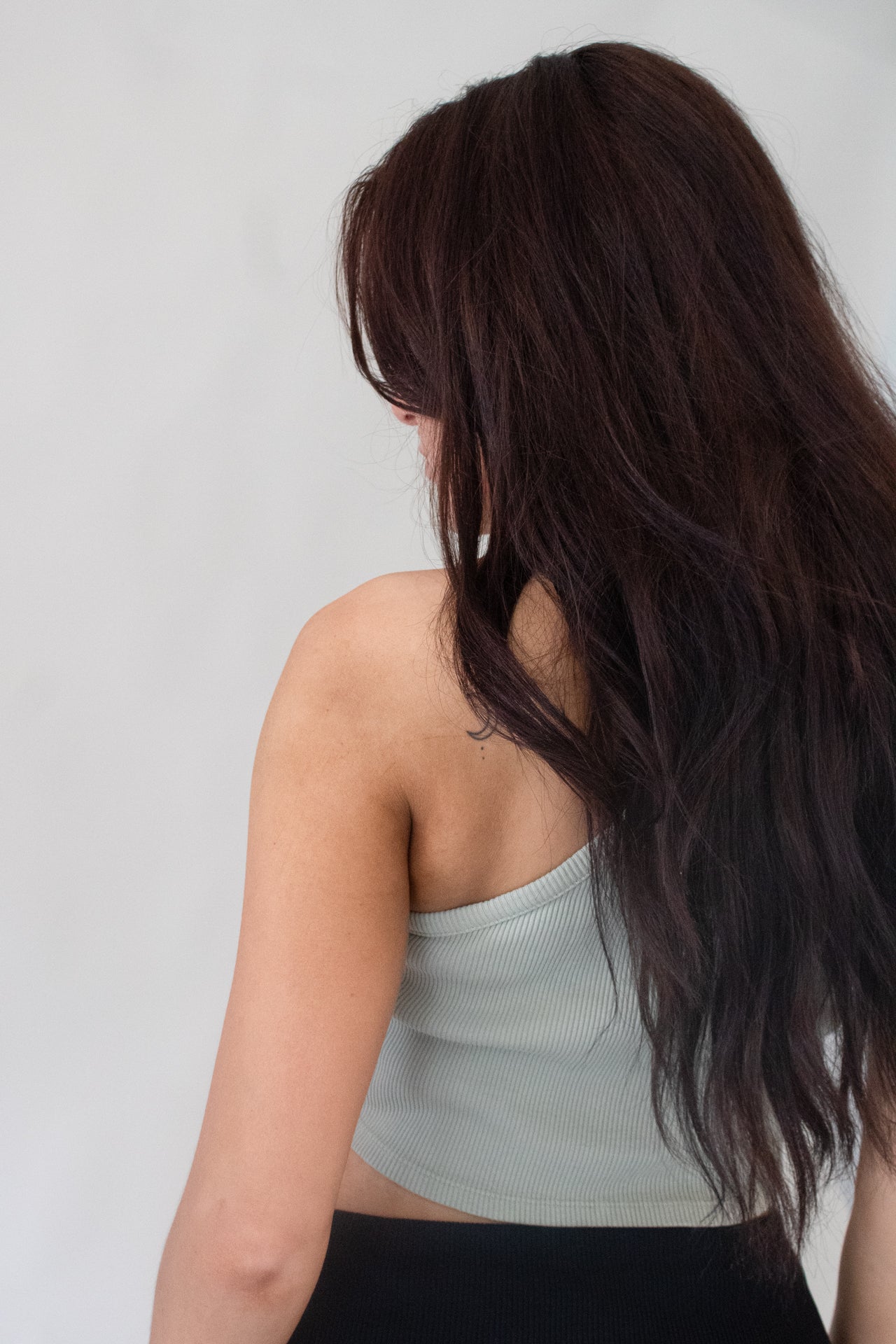 Crop-Top AUDREY aus Bio-Baumwolle - Salbei
