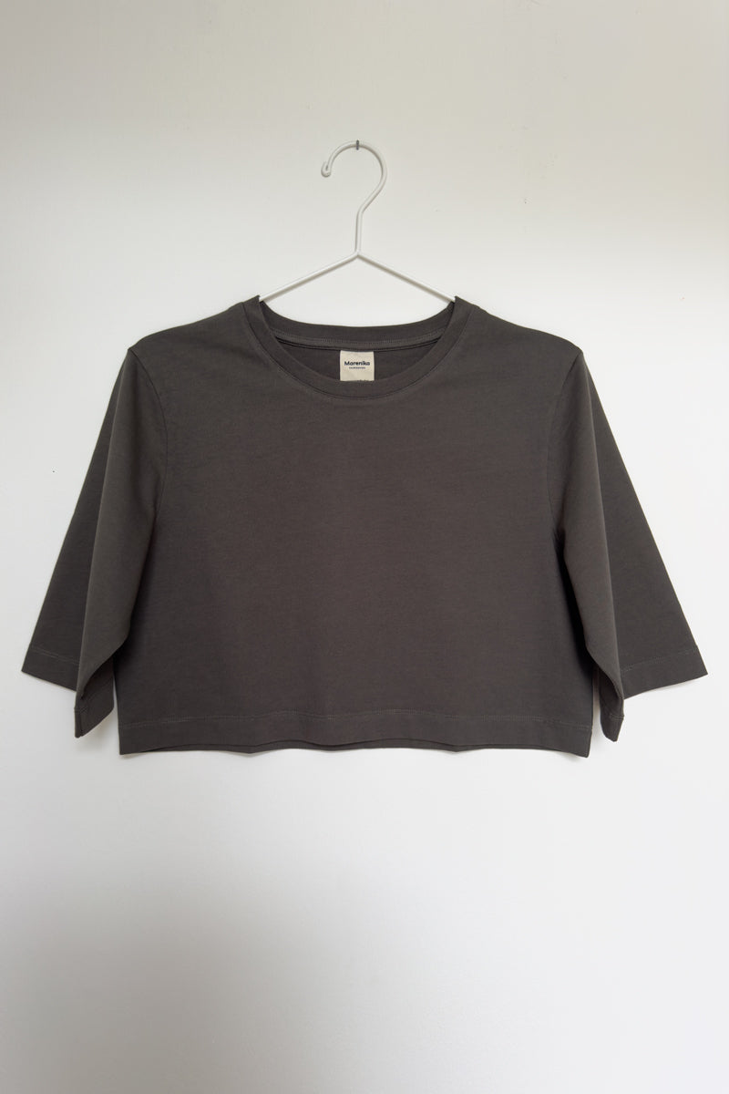 Crop-Top ELISA aus Bio-Baumwolle - Olive