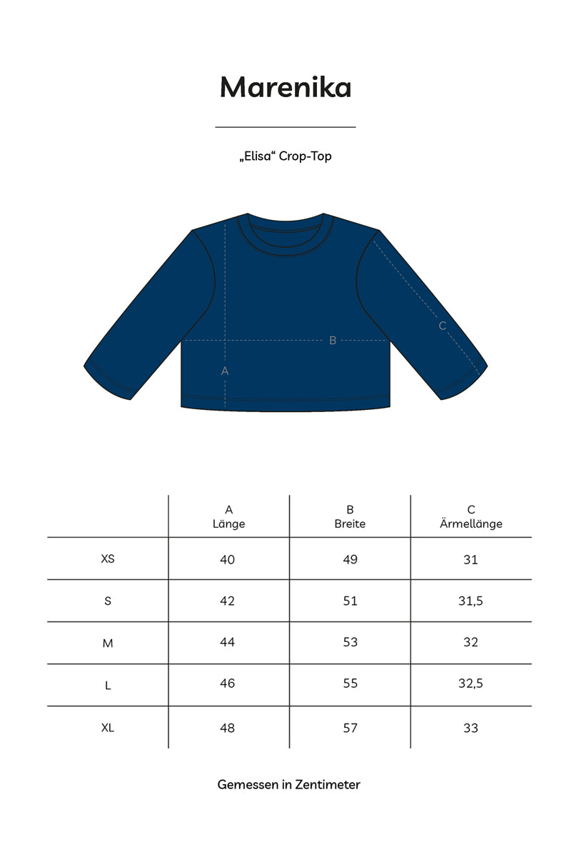 Crop-Top ELISA aus Bio-Baumwolle - Navy