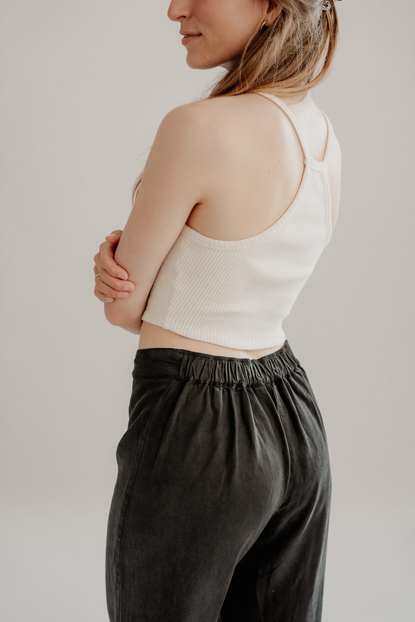 Marlene-Hose LENI aus Tencel - Schwarz