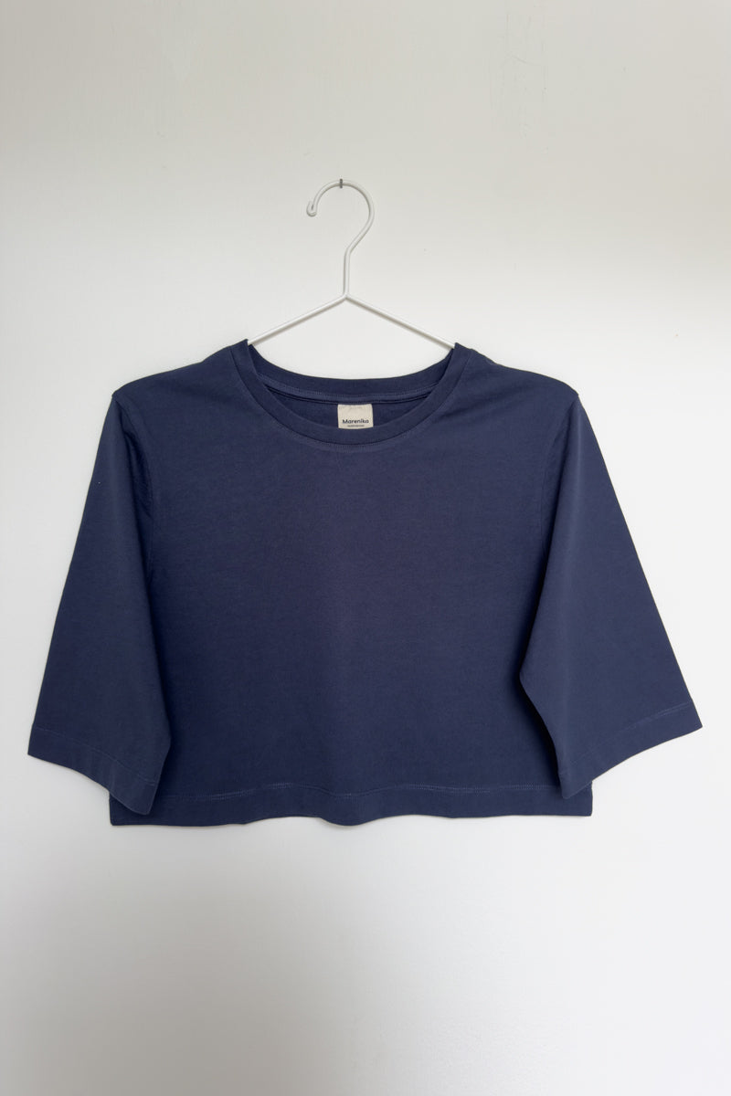 Crop-Top ELISA aus Bio-Baumwolle - Navy