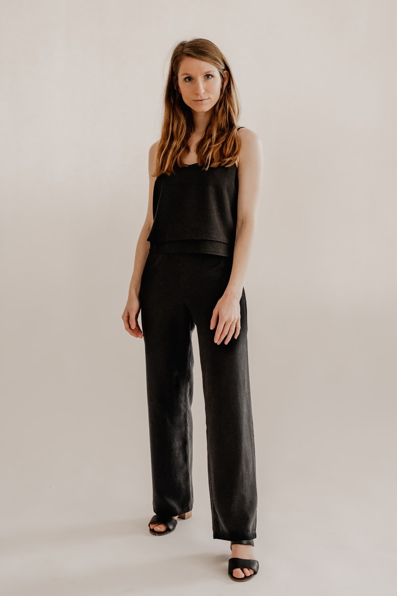 Marlene trousers LENI made of Tencel - black