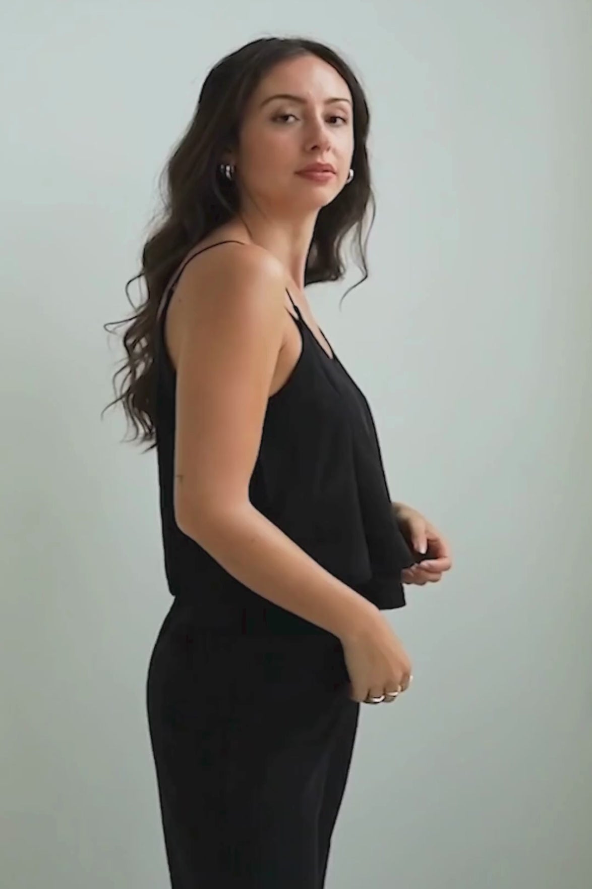 Top EMMA aus Tencel - Schwarz